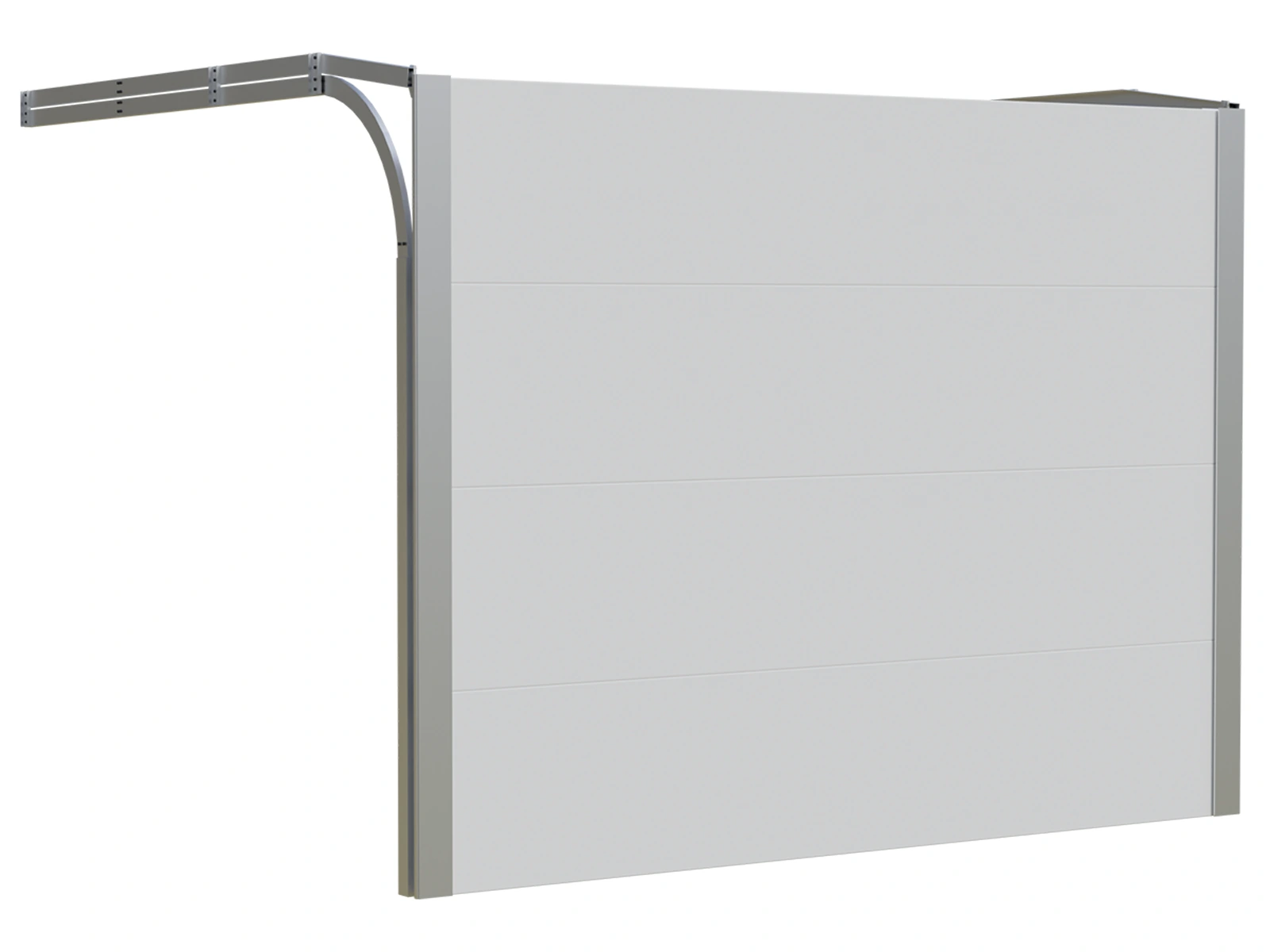 Typizovaná sekčná garážová brána ETILA SILENT | biela - RAL 9016