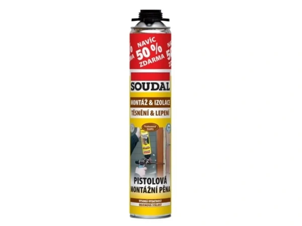 Soudal montážna pena pištoľová nízkoexpanzná 750ml
