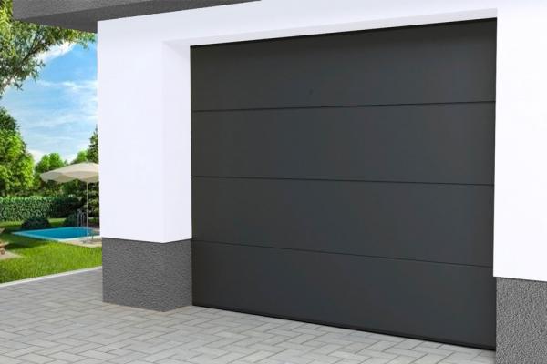 Sekčná garážová brána ETILA SILENT | hladký panel | RENOLIT