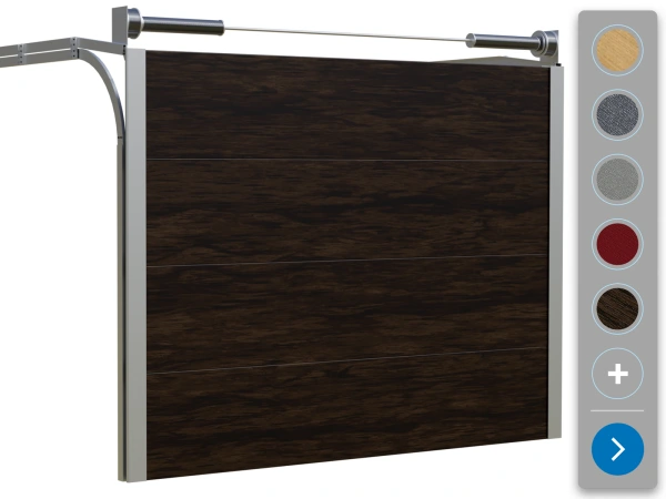 Sekčná garážová brána ETILA SILENT | hladký panel | RENOLIT