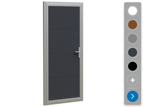 Vedľajšie vchodové dvere ETILA G-DOOR | hladký panel | bežné farby