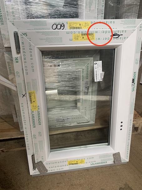 Jednokrídlové plastové okno | otváravo-sklopné | ľavé | 600x800mm | farba biela 3