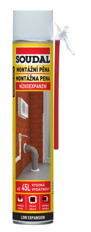12x Soudal montážna pena nízkoexpanzná 750 ml