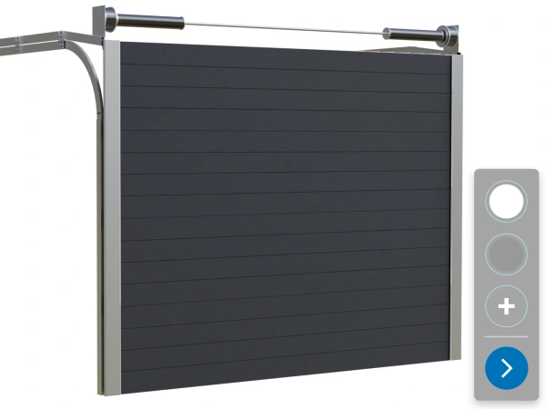 Sekčná garážová brána ETILA SILENT | pruhovaný panel | bežné farby