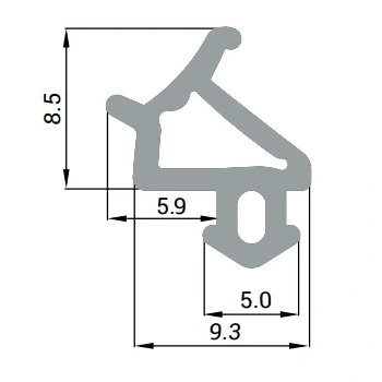 Tesnenie na plastové okná | ostatné profily | sivá RAL7040