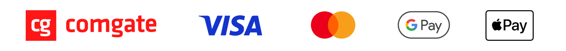 Spôsoby platby - comgate, visa, maestro, apple pay, google pay