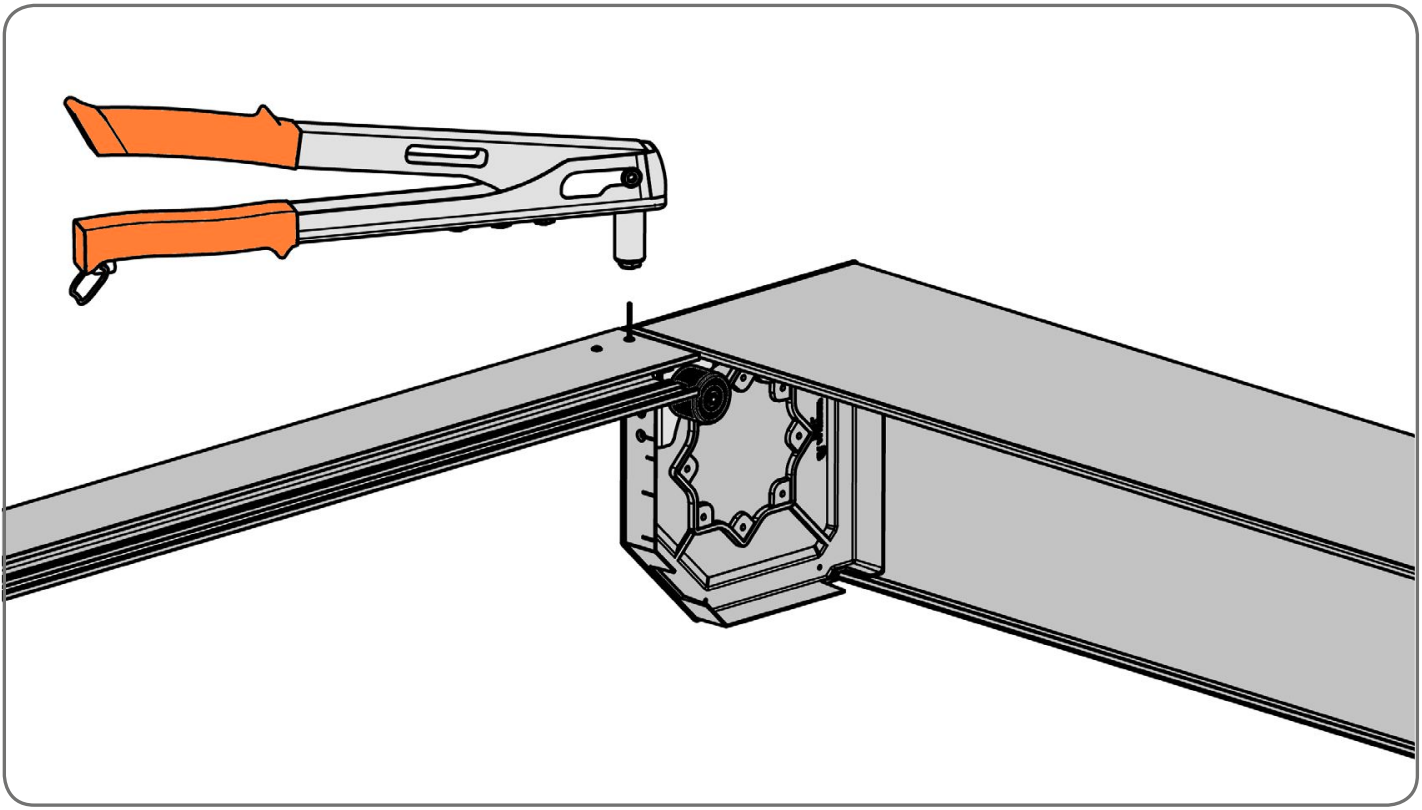 Krok 2 – Spojenie vodiacich líšt s boxom
