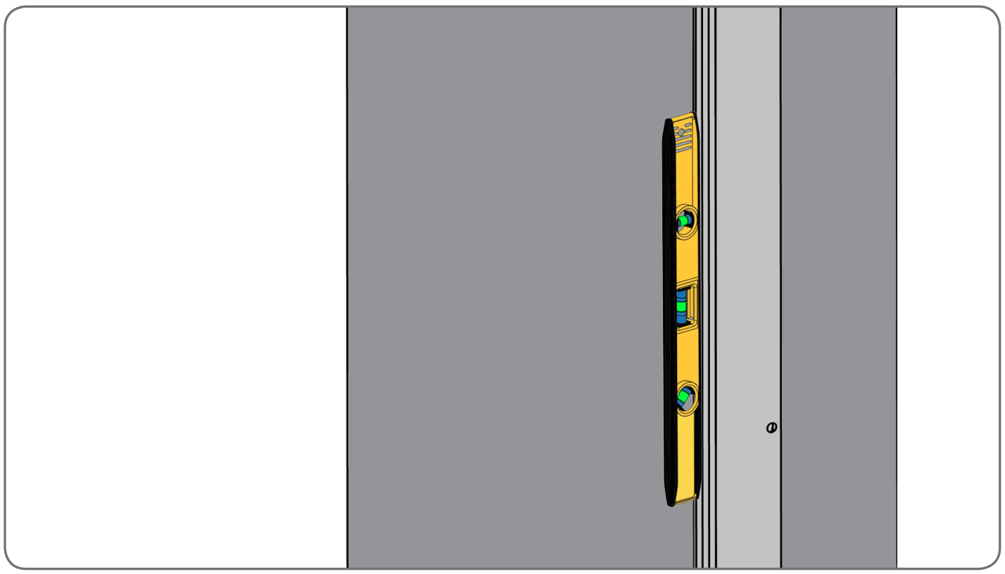 Krok 4a – Zvislé vyrovnanie vodiacich líšt