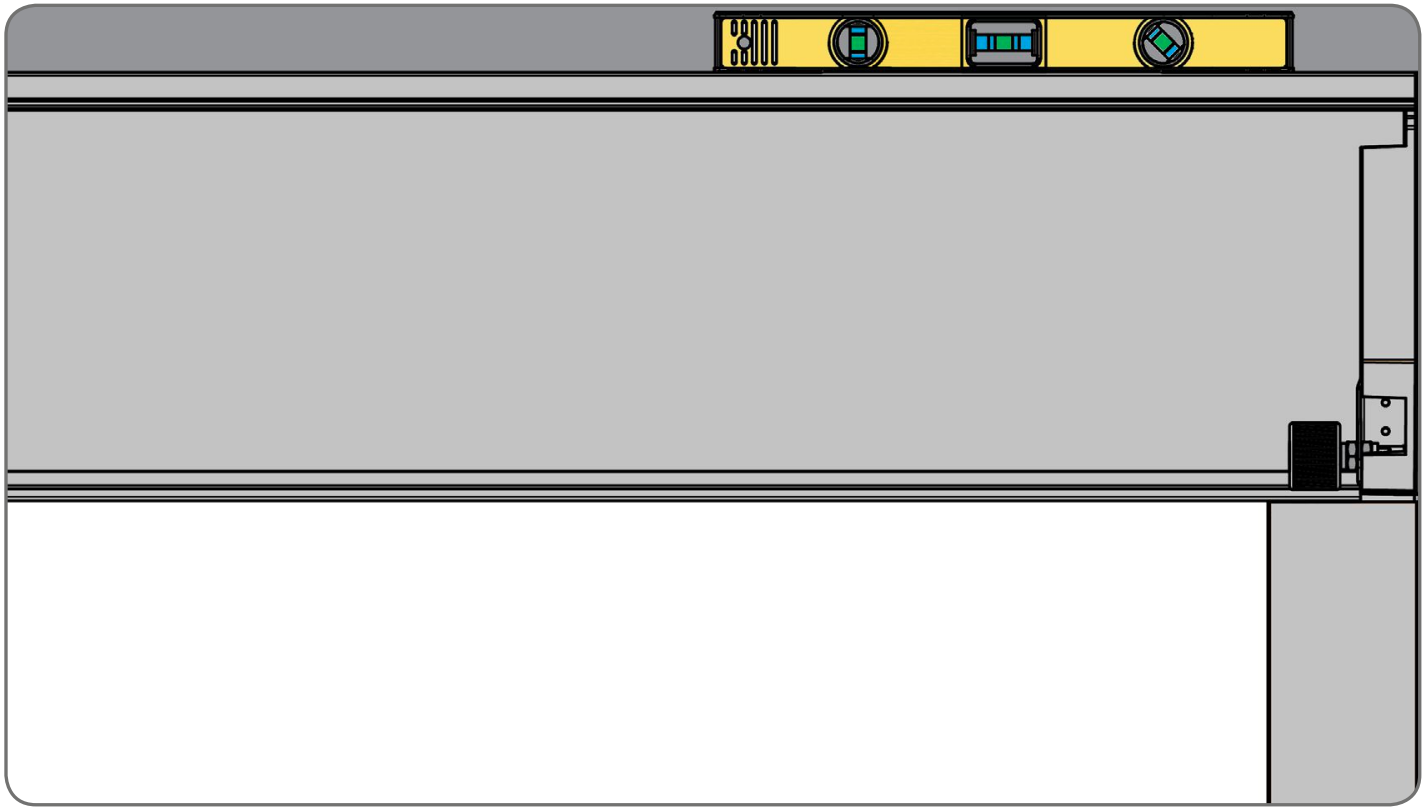Krok 4b – Vodorovné vyrovnanie boxu
