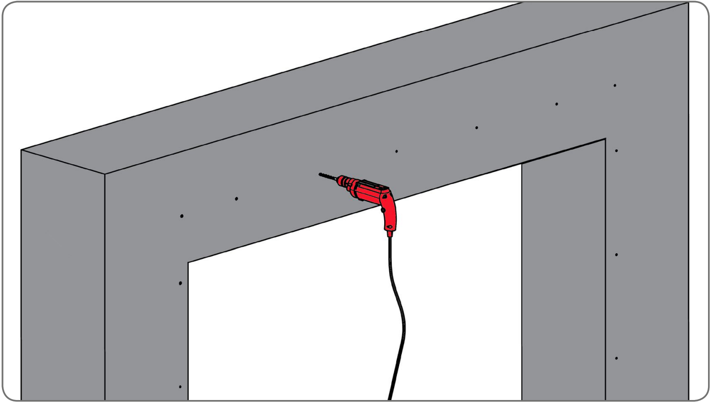 Krok 6 – Vŕtanie kotviace otvory