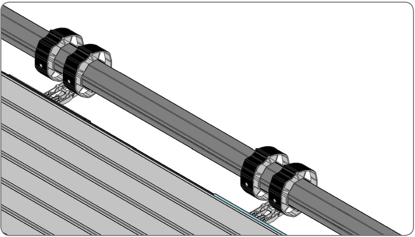 Krok 9 – Spojenie závesov s navíjacou hriadeľou