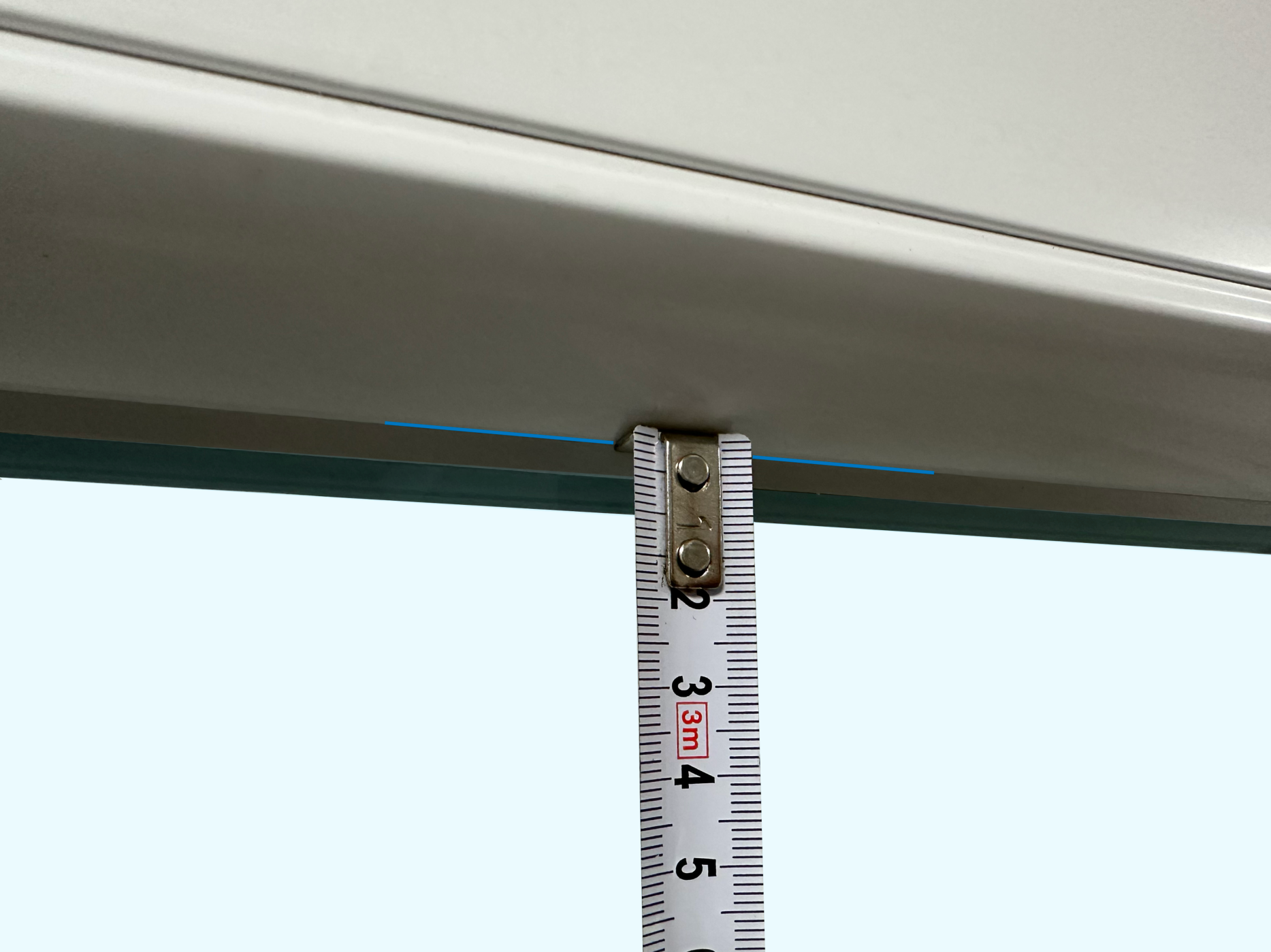 zameranie výšky vnútornej žalúzie - od